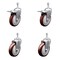 Service Caster 5 Inch Maroon Polyurethane Swivel 3/8 Inch Stem Caster Total Lock Brake, 2PK SCC-TSTTL20S514-PPUB-MRN-381615-2-S2 - alternate 1